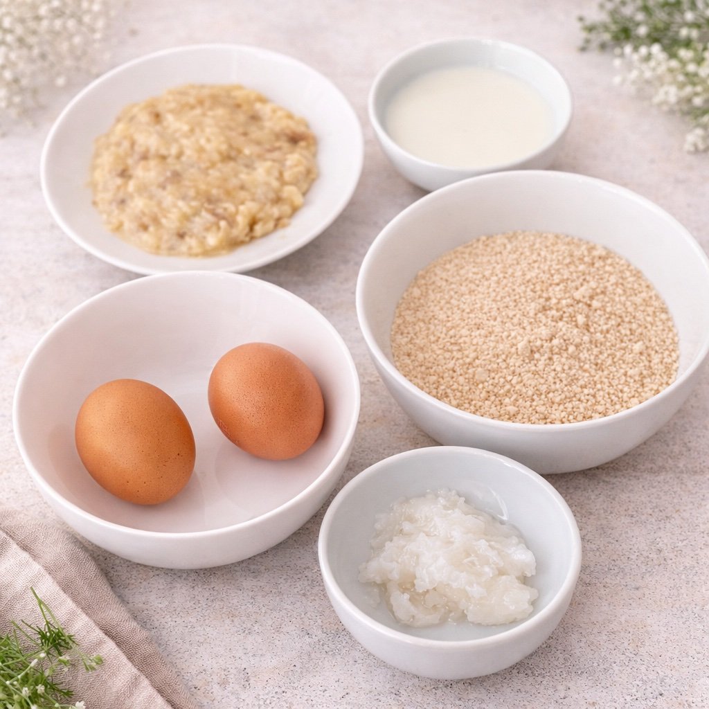 Banana Almond Flour Pancakes for Families ingredients